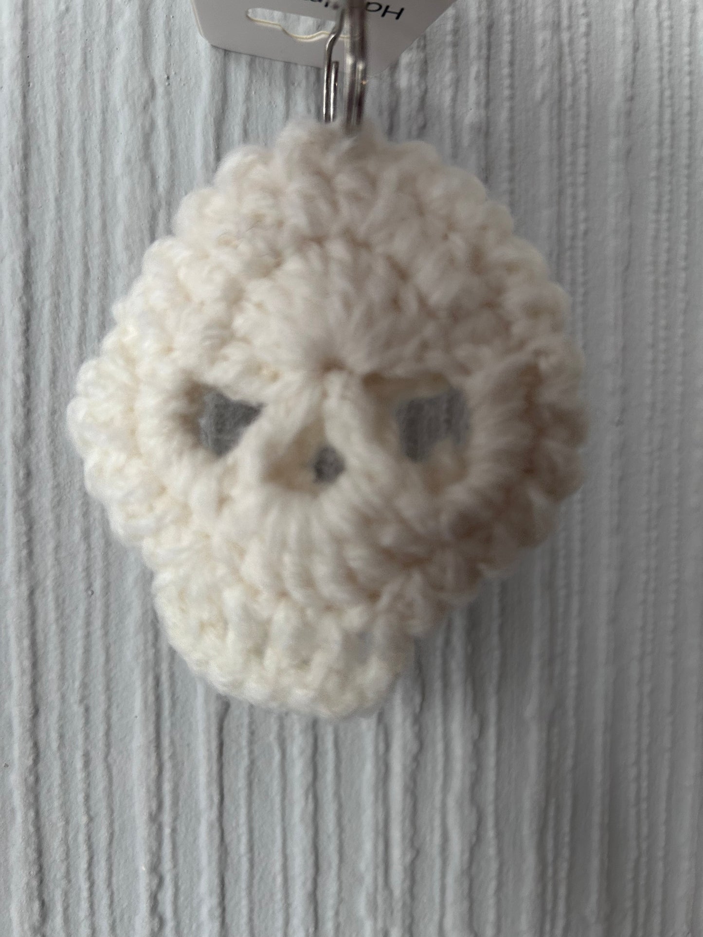Handmade Crochet Skull Keyring