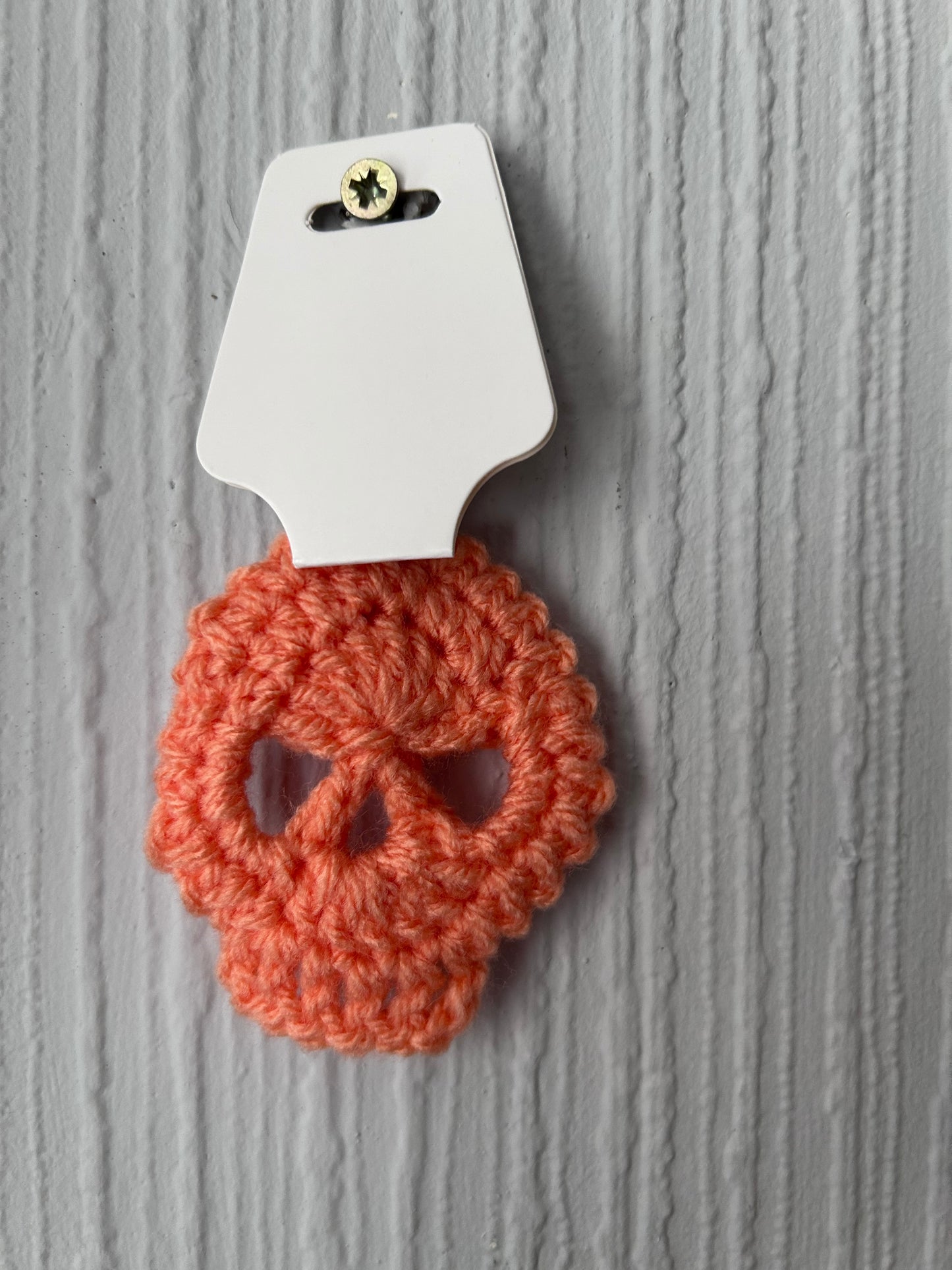 Handmade Crochet Skull Keyring