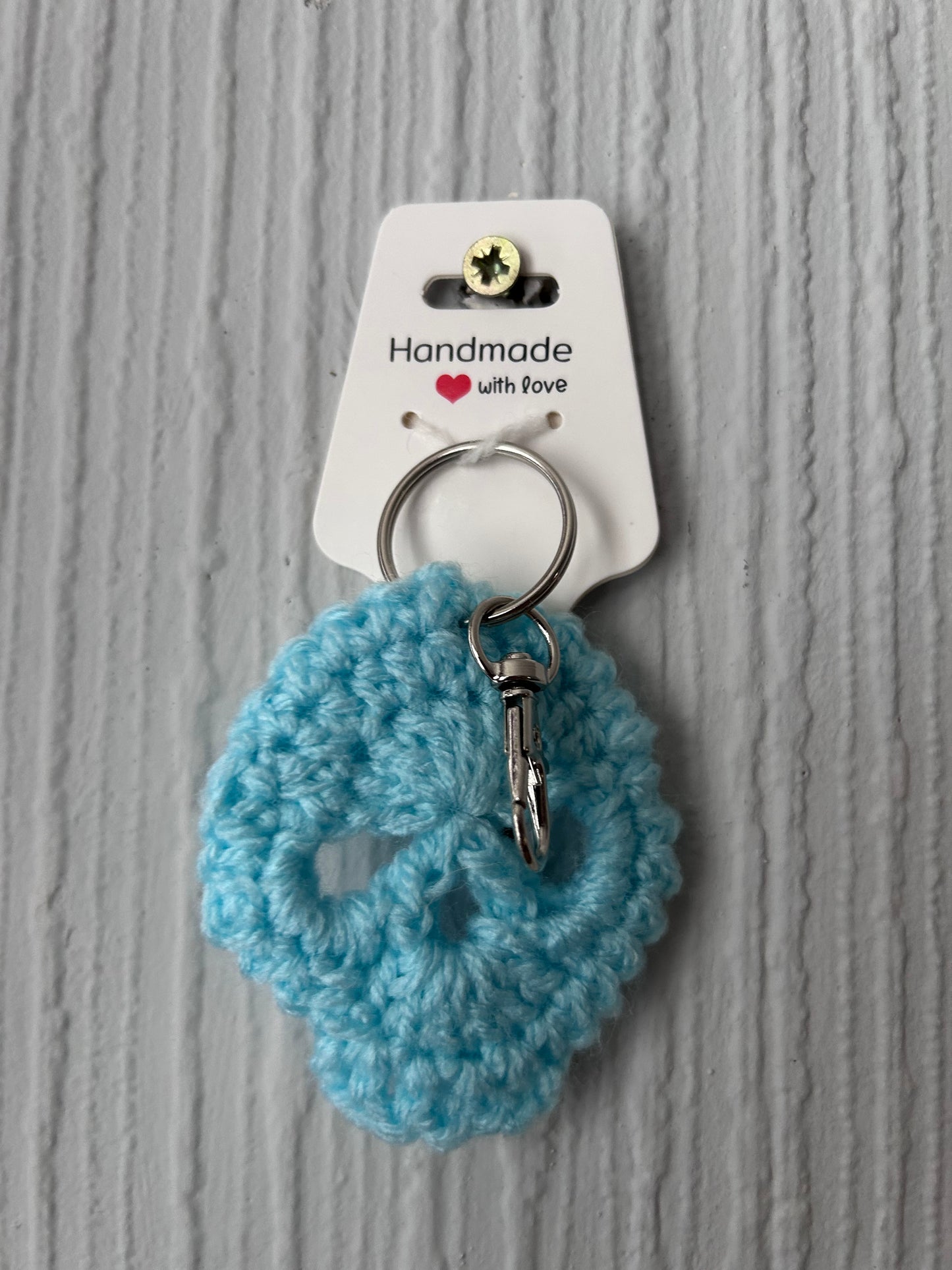 Handmade Crochet Skull Keyring