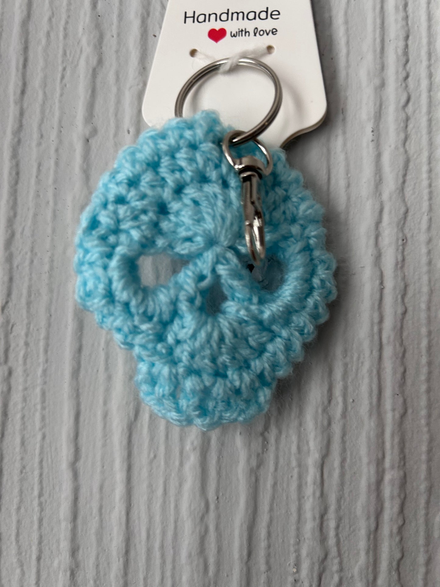 Handmade Crochet Skull Keyring