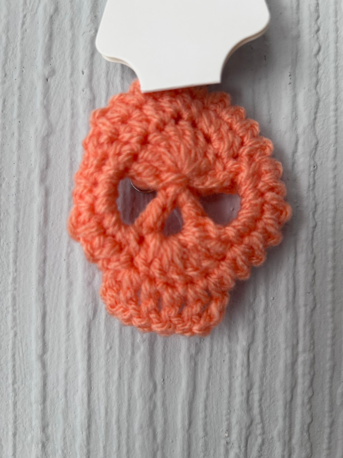 Handmade Crochet Skull Keyring