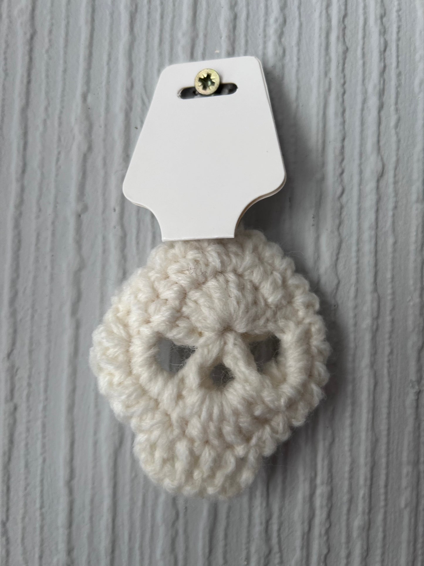 Handmade Crochet Skull Keyring