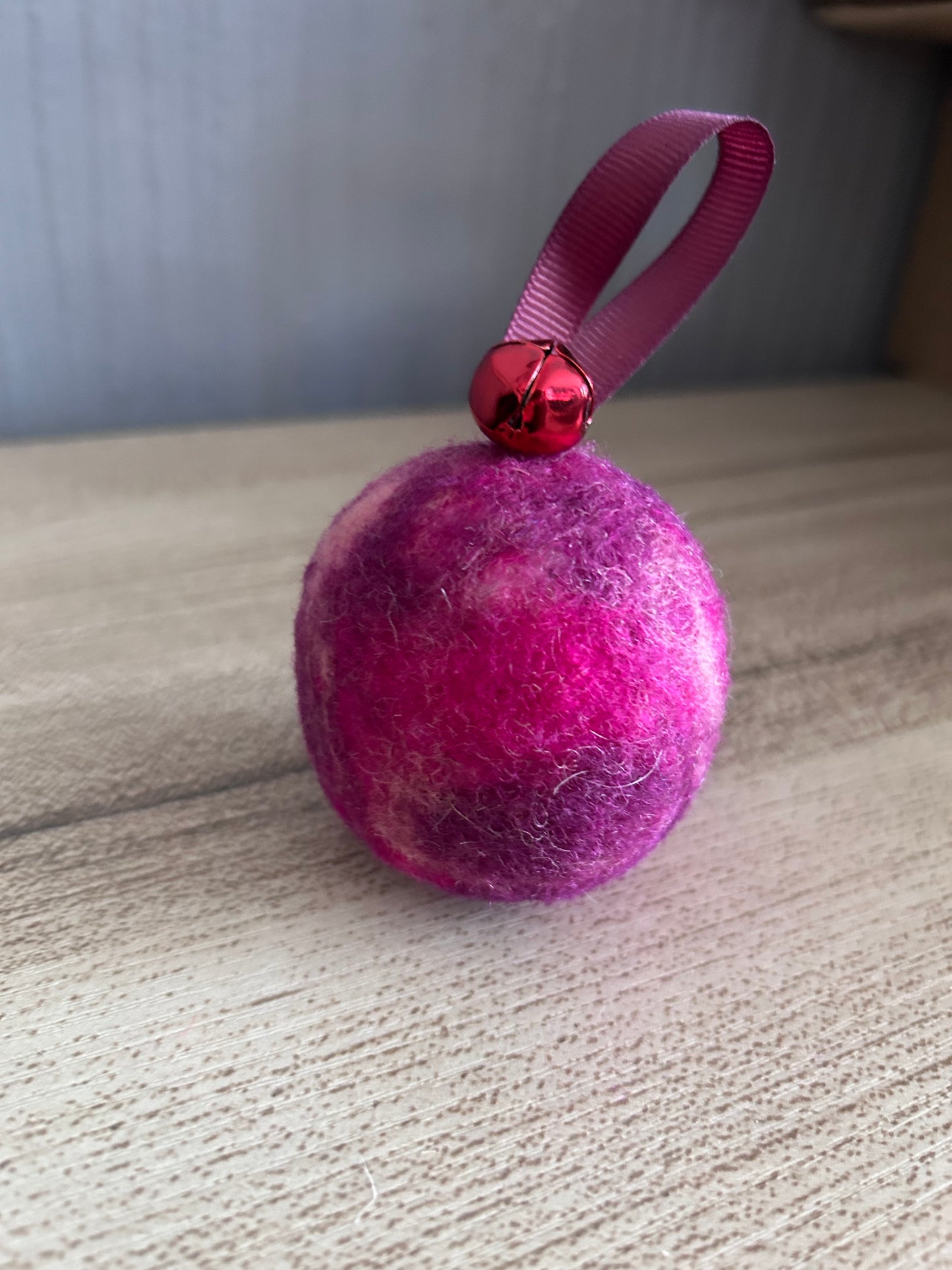 Wet Felted Christmas baubles
