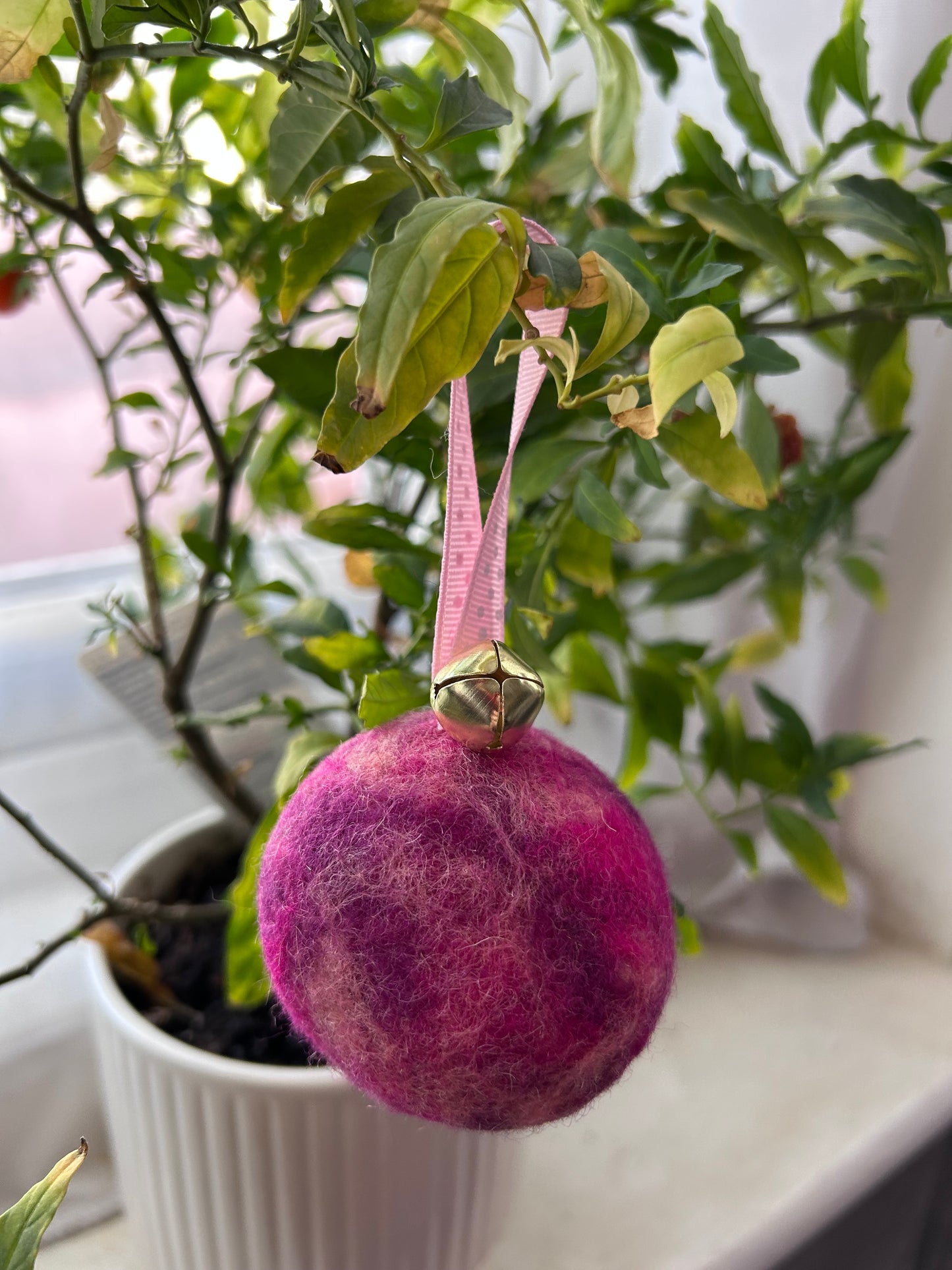 Wet Felted Christmas baubles