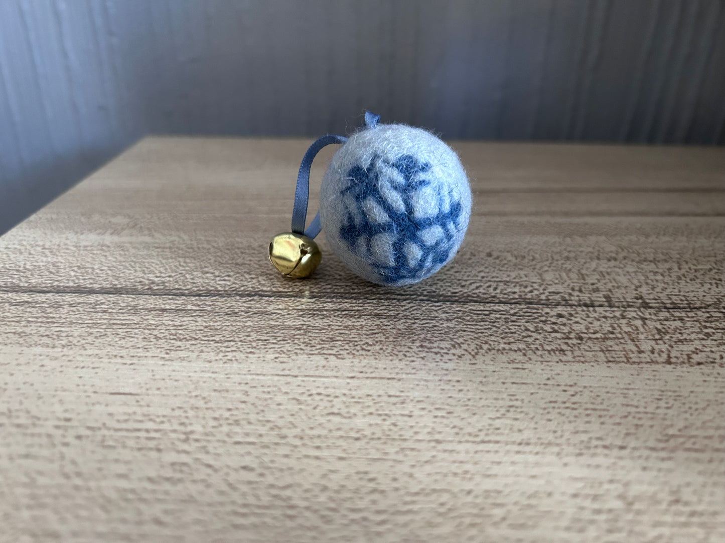 Needle Felted Patterned Christmas Baubles