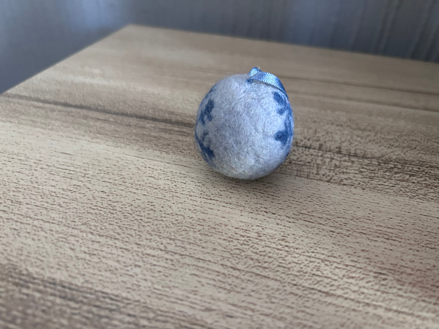 Needle Felted Patterned Christmas Baubles