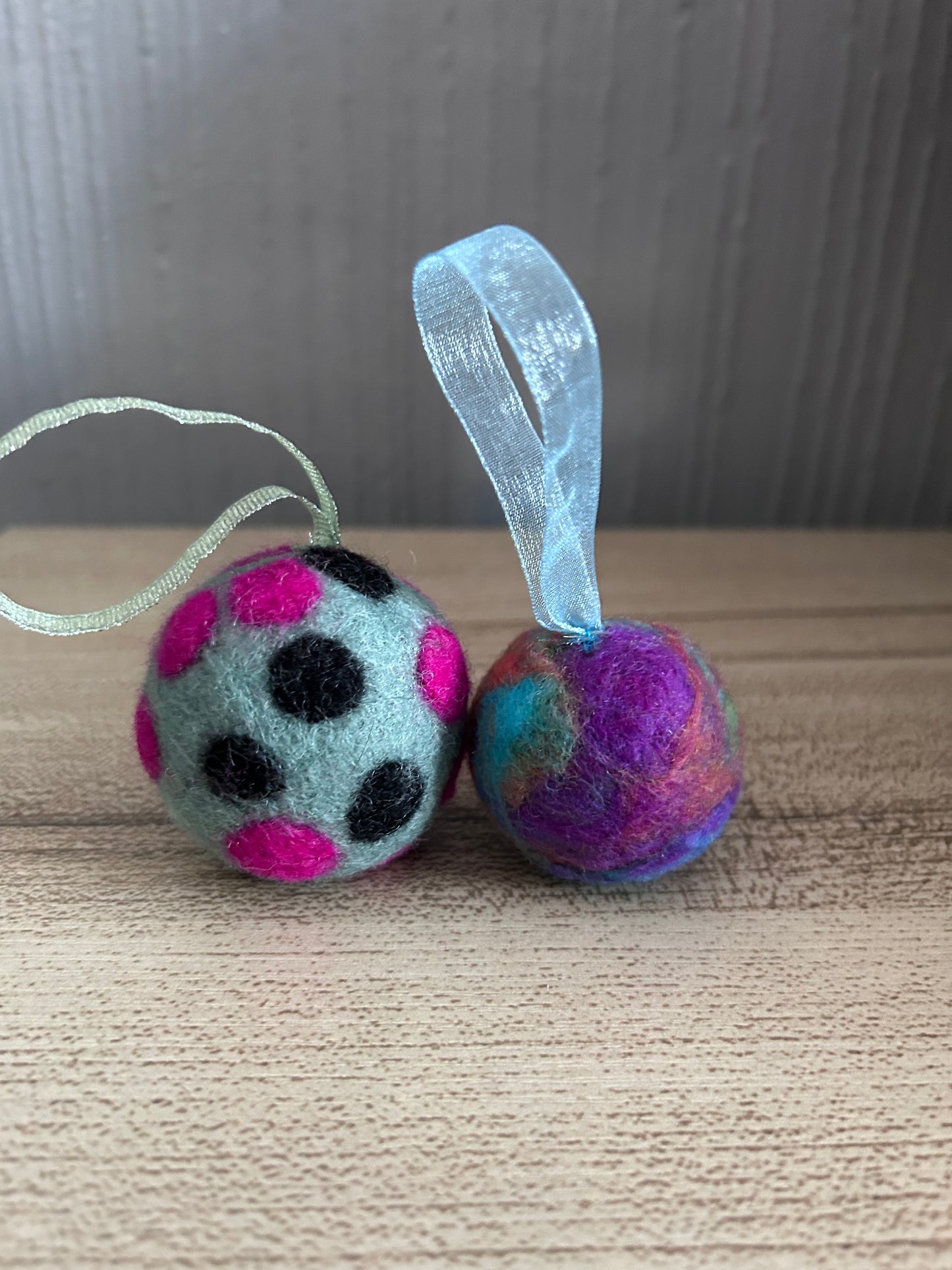 Needle Felted Christmas Baubles