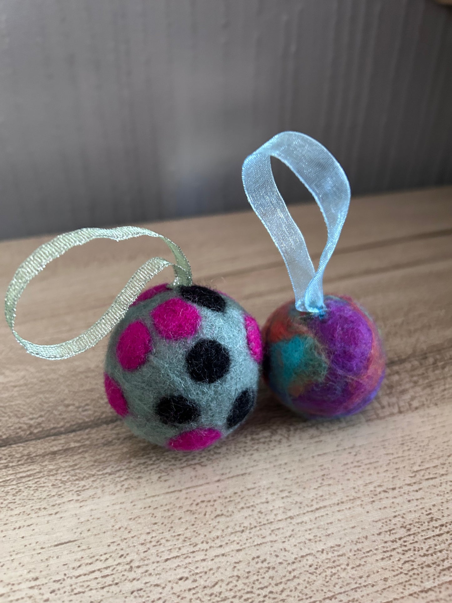 Needle Felted Christmas Baubles