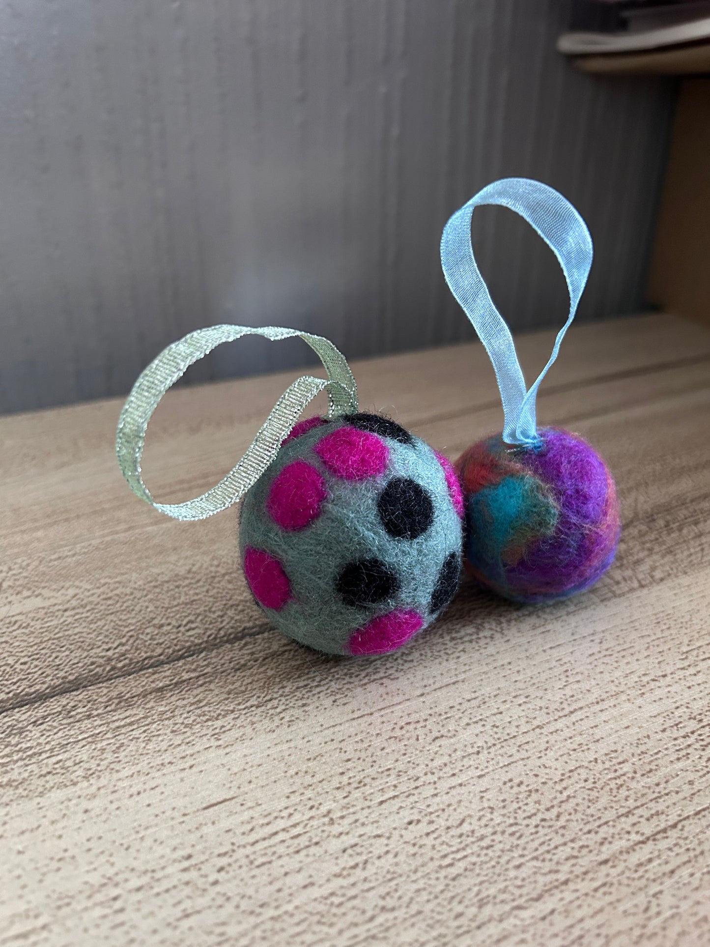 Needle Felted Christmas Baubles