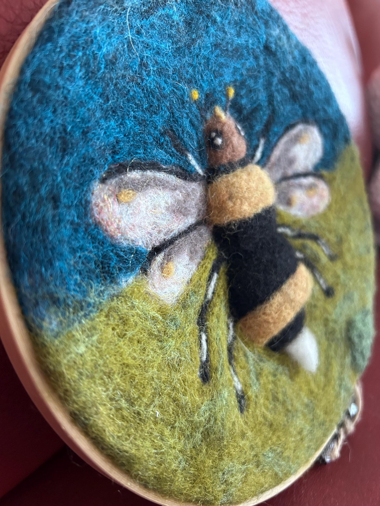 Needle Felted 2-D Bee