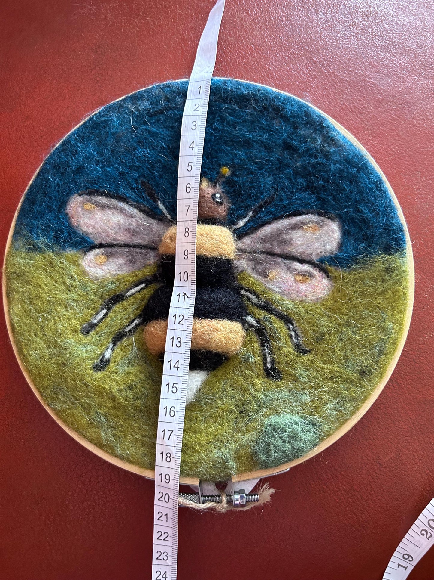 Needle Felted 2-D Bee