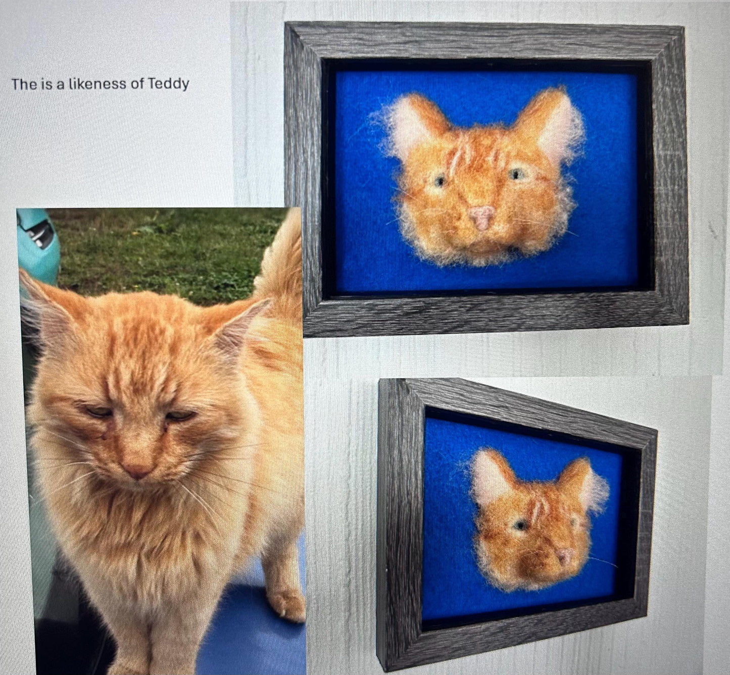 Personalise Needle Felted 3-D Photo