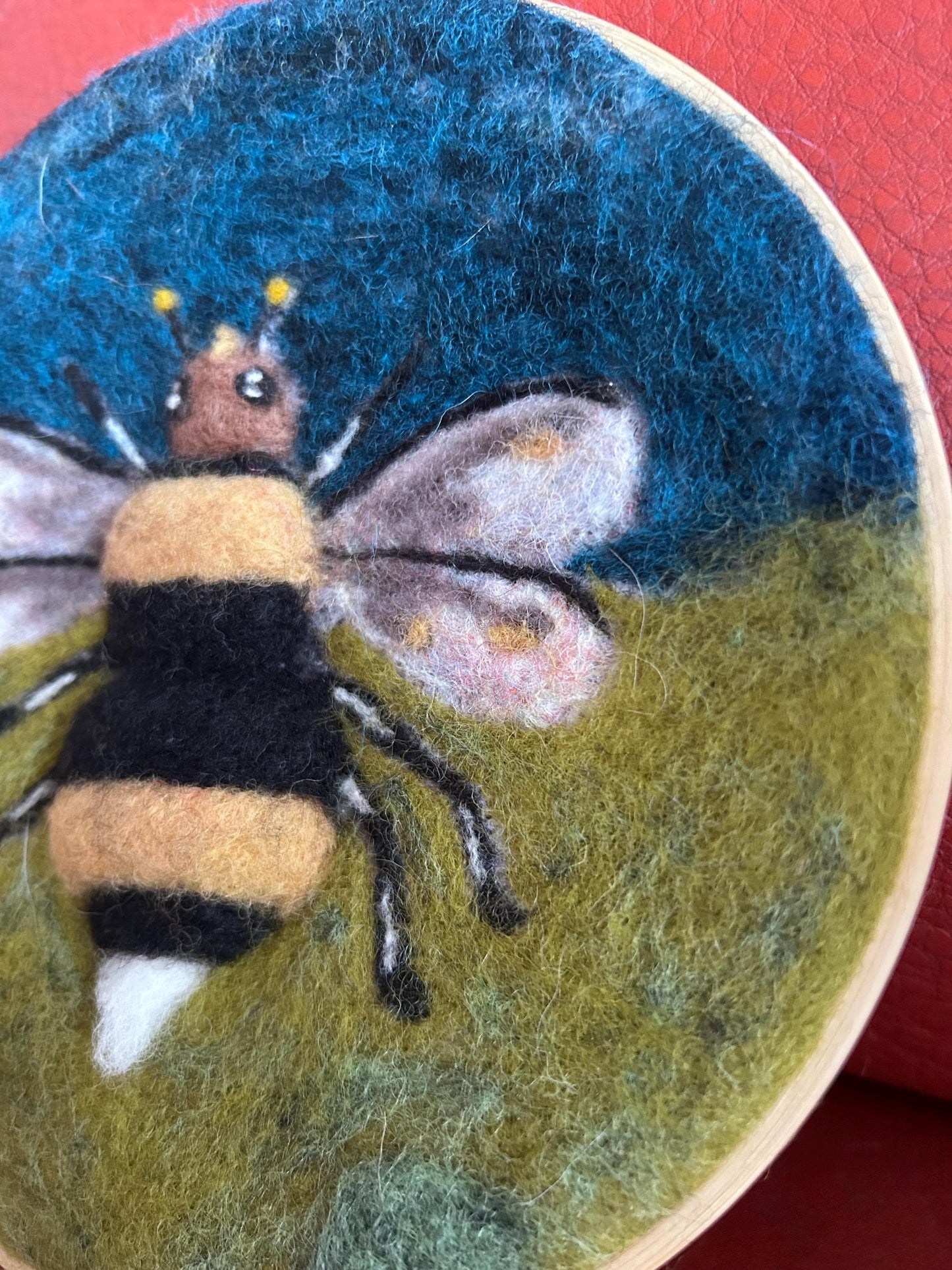 Needle Felted 2-D Bee