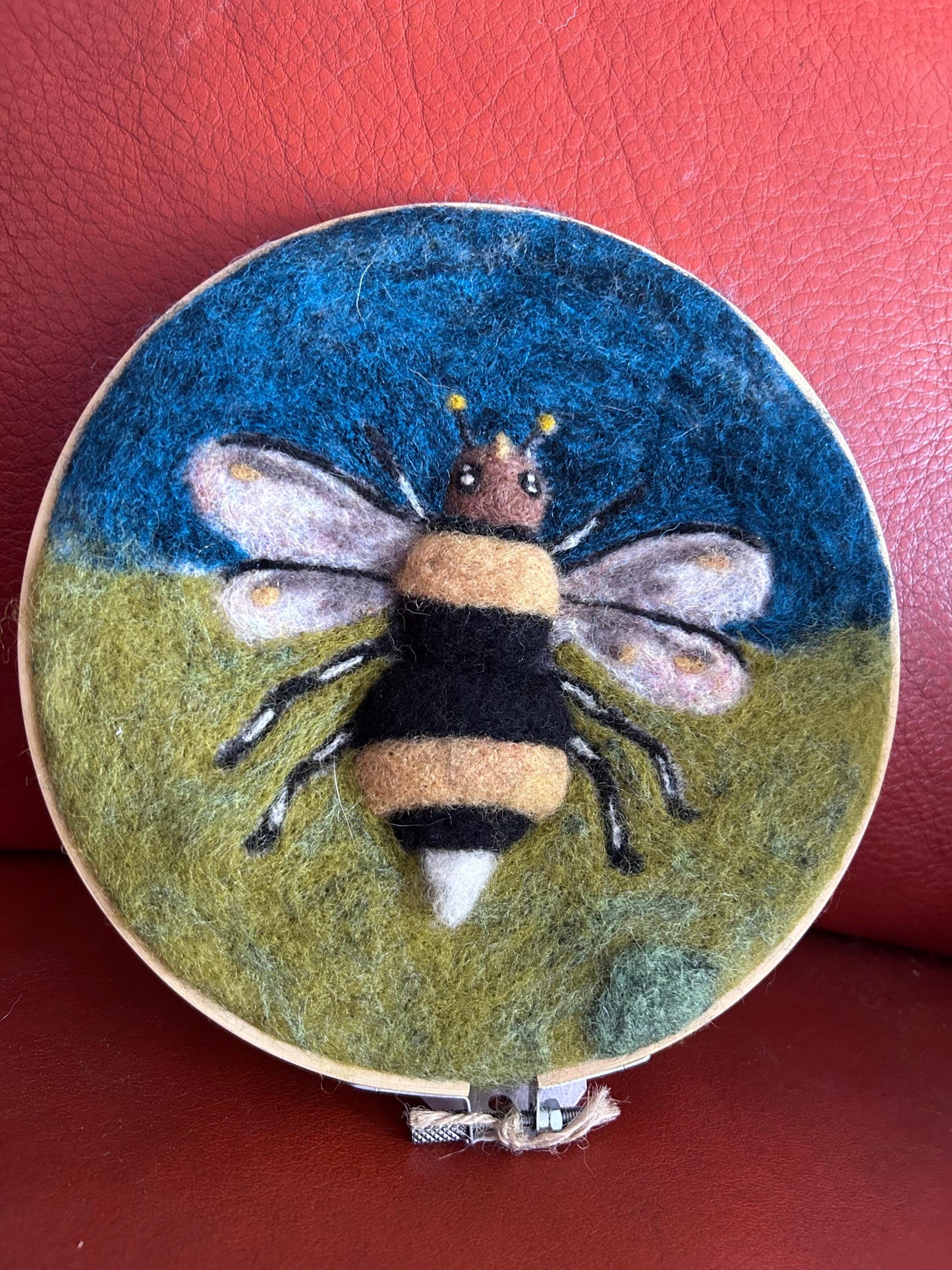 Needle Felted 2-D Bee