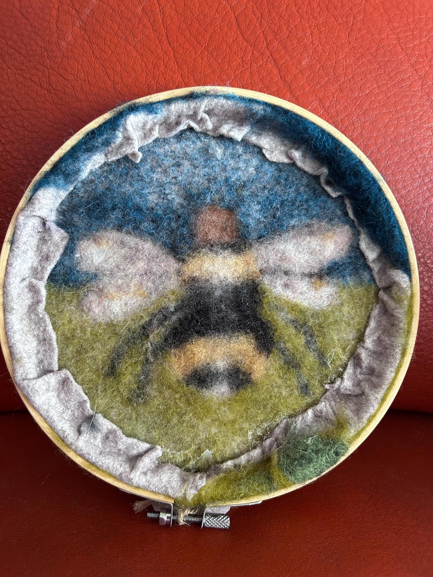 Needle Felted 2-D Bee