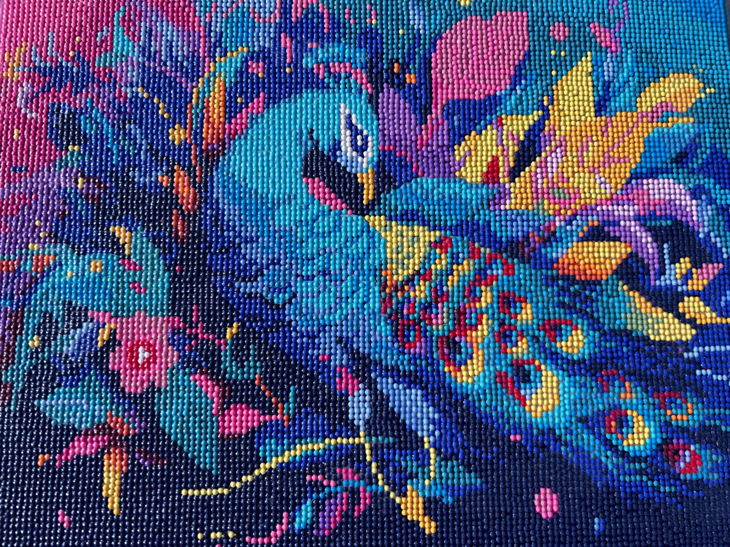 Diamond art peacock canvas
