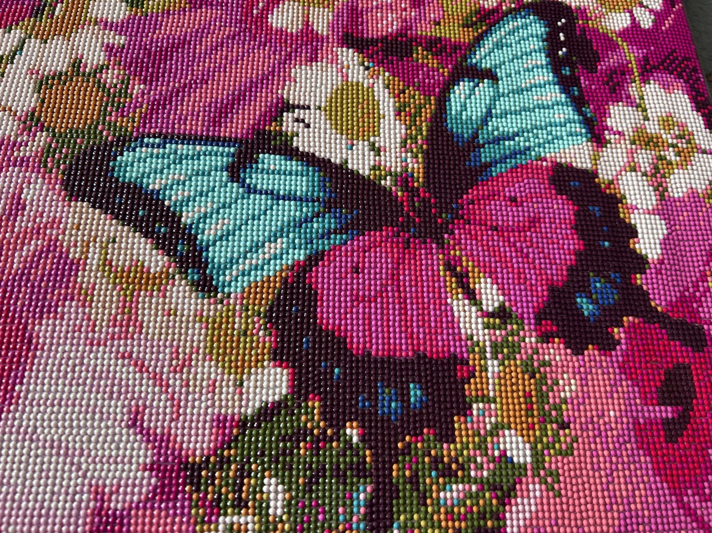 Beautiful diamond butterfly canvas