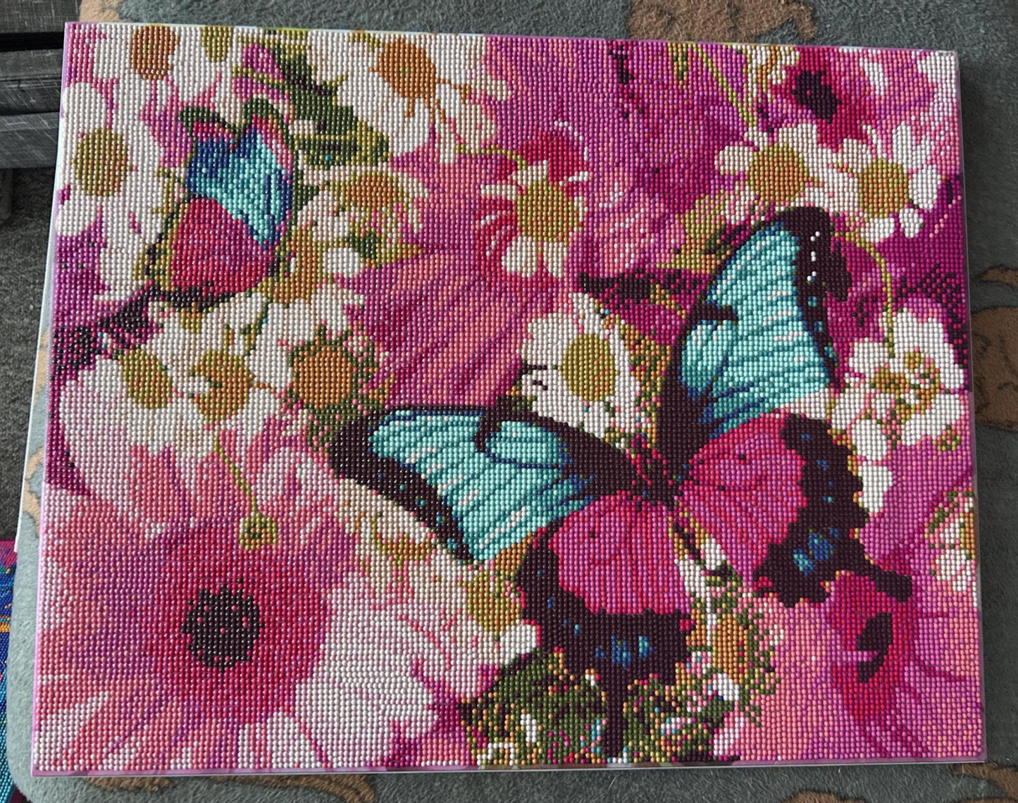 Beautiful diamond butterfly canvas