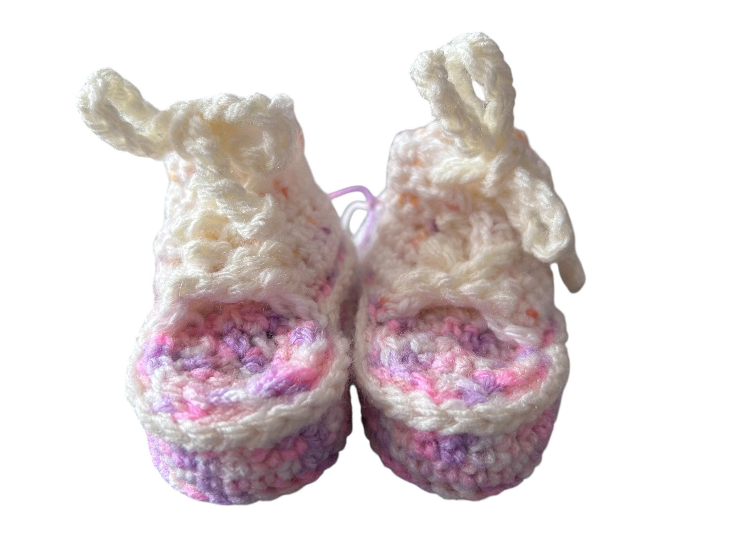 Handmade crochet babies booties size 0 to 3 months old