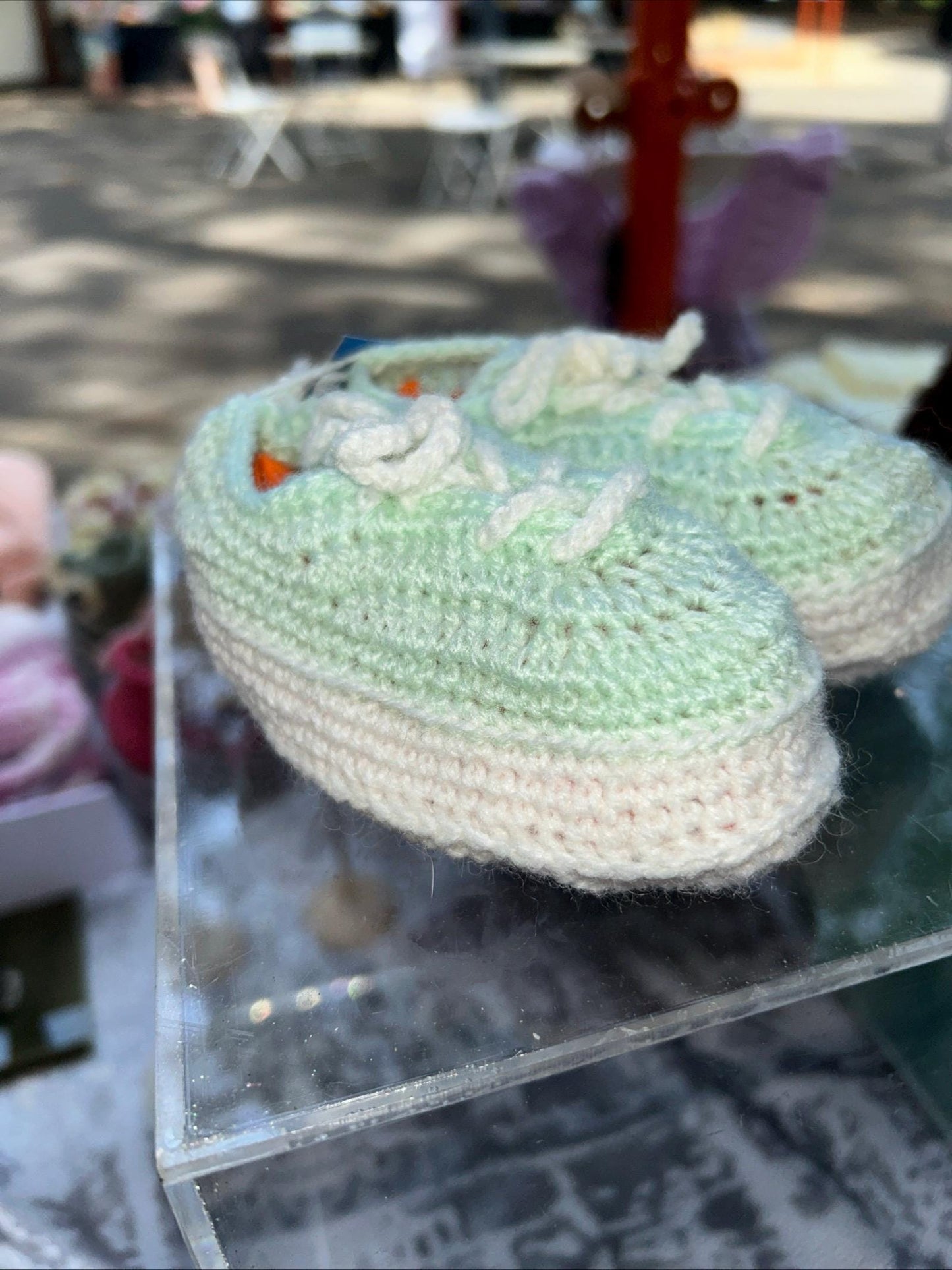 Handmade babies booties/trainers size 3 to 6 months old