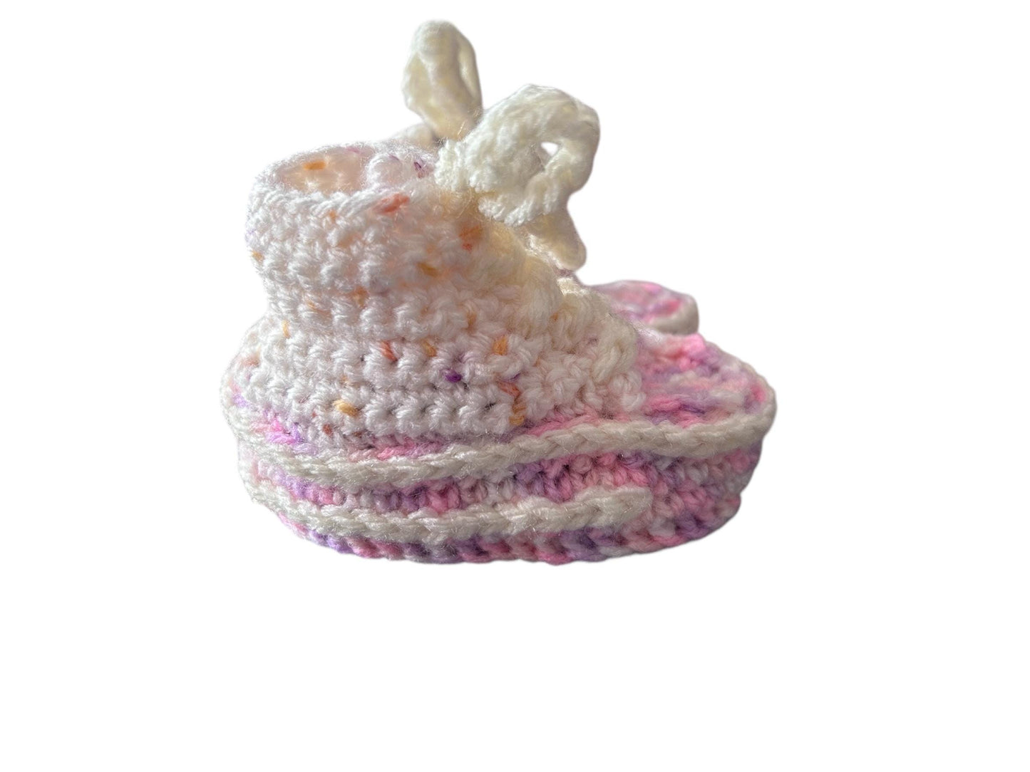 Handmade crochet babies booties size 0 to 3 months old