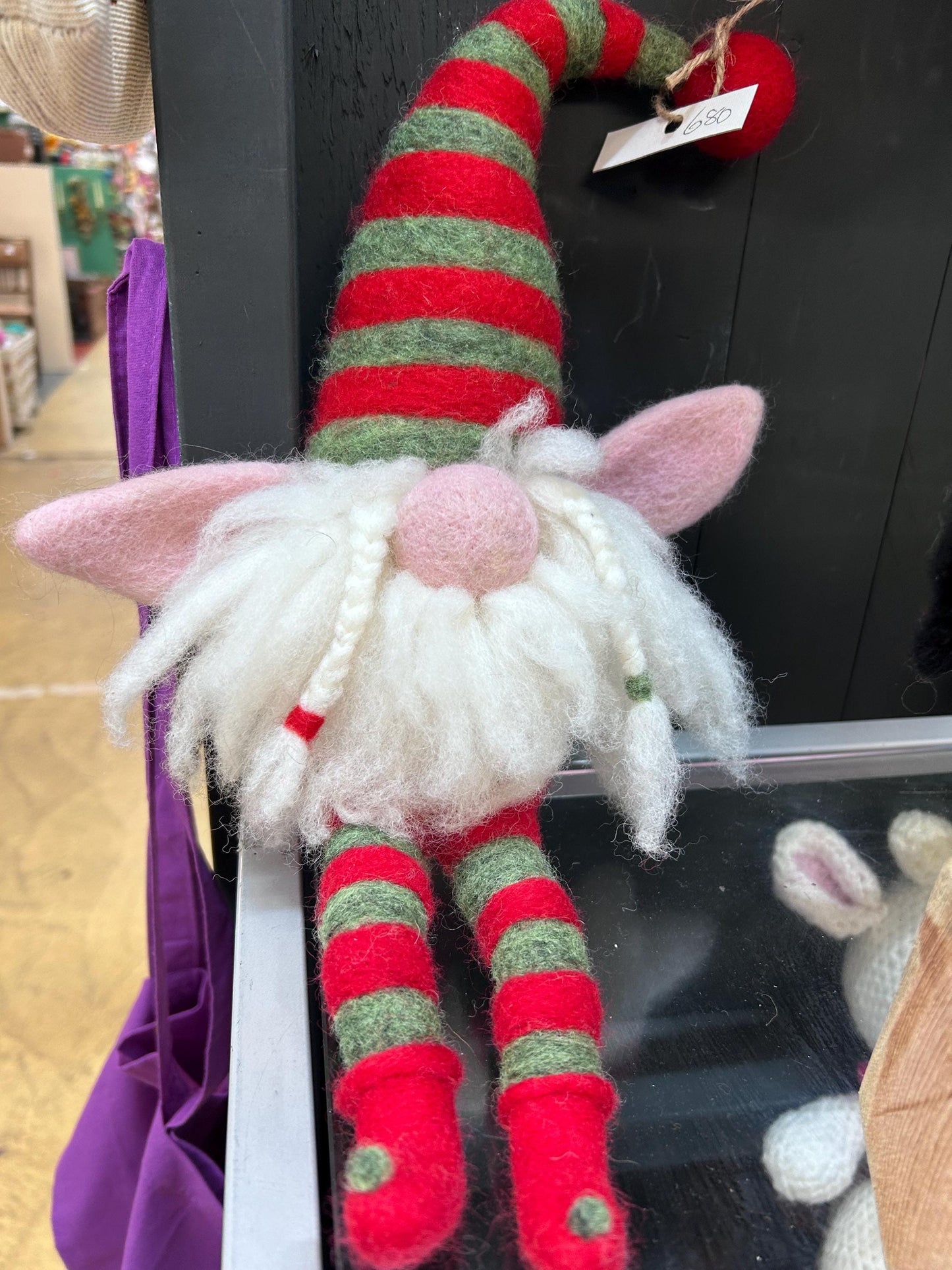 Handmade needle felted elf