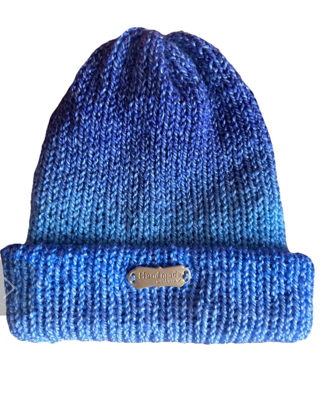 Handmade knitted hat and scarf set