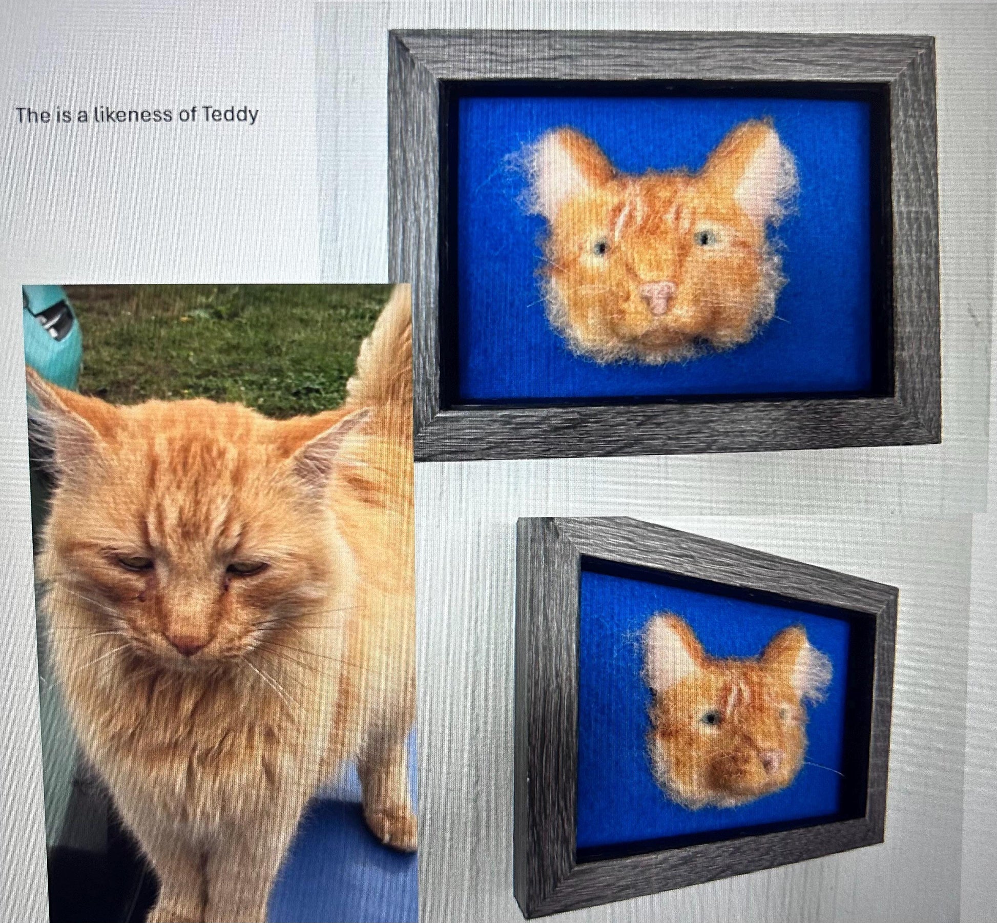 Personalise Needle Felted 3-D Photo