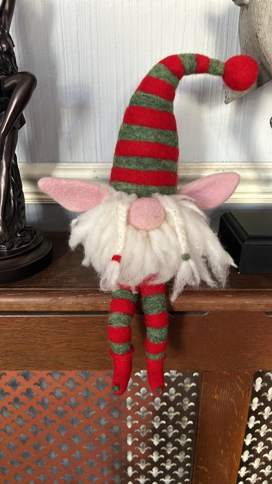 Handmade needle felted elf