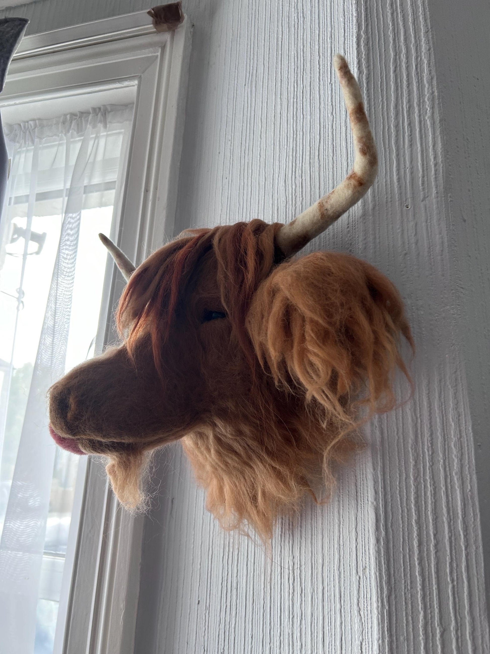 Needle felted large Highland cow